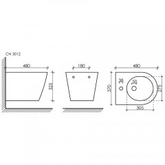 Биде подвесное Ceramica Nova Forma CN3012