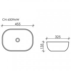 Раковина накладная Ceramica Nova Element CN6009MH