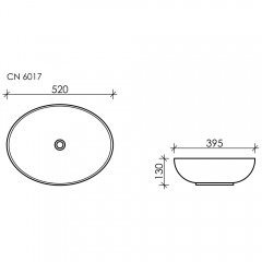 Раковина накладная Ceramica Nova Element CN6017MB