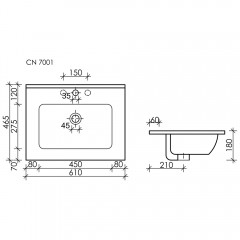 Раковина Ceramica Nova Element CN7001MB