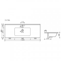 Раковина Ceramica Nova Element CN7006MB