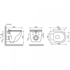 Инсталляция Ceramica Nova Envision + унитаз Metropol CN4002_1001B_1000