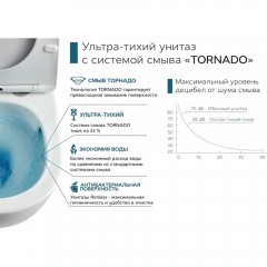 Унитаз подвесной CeramaLux 5177MB безободковый Tornado