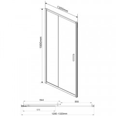 Душевая дверь Vincea Garda VDS-1G130CLGM