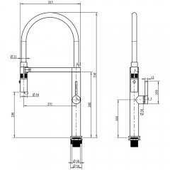 Смеситель для кухни Paulmark Leader Le214101-B