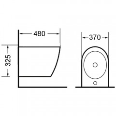 Биде подвесное Timo Kulo TK-404MB