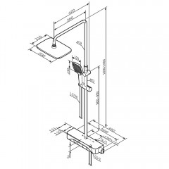 Душевая система Am.Pm Func F078F222 термостат