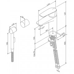 Смеситель для раковины Am.Pm Gem F90A03000 с гигиеническим душем