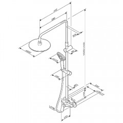 Душевая система Am.Pm Sunny F0785C800