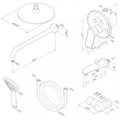 Душевая система встраиваемая Am.Pm X-Joy FB85A10000