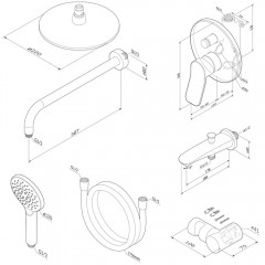 Душевая система встраиваемая Am.Pm X-Joy FB85A10020