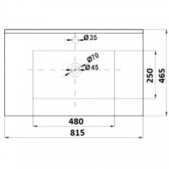 Раковина CeramaLux 9080MMB