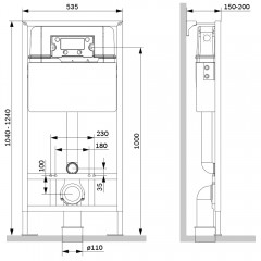 Инсталляция с унитазом Am.Pm Sense IS70101.741701