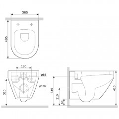 Инсталляция с унитазом Am.Pm Spirit V2.0 IS30201.701700