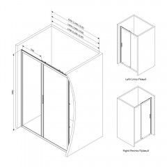 Душевая дверь Am.Pm Gem W90G-140-1-195MBr