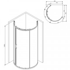 Душевое ограждение Am.Pm Like W83G-333-095CG