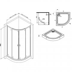 Душевой уголок Am.Pm X-Joy W88E-205-080BT64