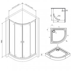 Душевой уголок Am.Pm X-Joy W88E-205-090MT64