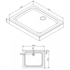 Поддон акриловый Am.Pm Gem W90T-404-100280W