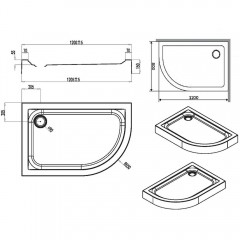 Поддон акриловый Am.Pm Like W83T-302R120W