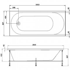 Ванна акриловая Am.Pm X-Joy W94A-180-080W-A