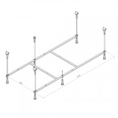 Каркас для ванны Am.Pm Func W84A-160-070W-R