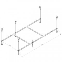 Каркас для ванны Am.Pm Func W84A-170-080W-R