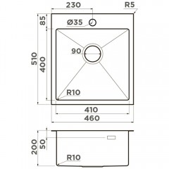 Мойка кухонная Omoikiri Akisame 46-GB