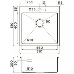 Мойка кухонная Omoikiri Akisame 51-LG