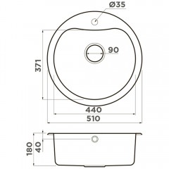 Мойка кухонная Omoikiri Saroma 51-IN