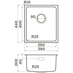 Мойка кухонная Omoikiri Tadzava 39-U-LG