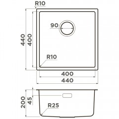 Мойка кухонная Omoikiri Tadzava 44-U/I-GM-Ultra