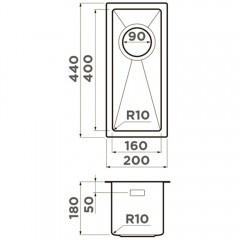 Мойка кухонная Omoikiri Taki 20-U/IF-GM