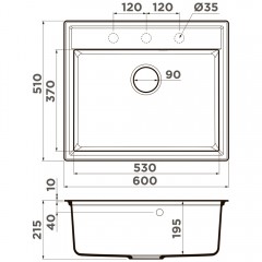 Мойка кухонная Omoikiri Daisen 60-PA