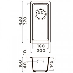 Мойка кухонная Omoikiri Kata 20-U-PA