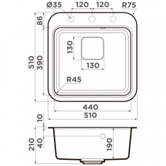 Мойка кухонная Omoikiri Tasogare 51-SA