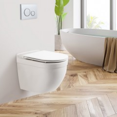 Унитаз подвесной BelBagno Senso-tor BB017CH-TOR+BB870SC безободковый торнадо