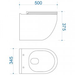 Унитаз подвесной Teymi Demi T40208 безободковый