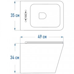 Унитаз подвесной Teymi Helmi S T40302MB безободковый