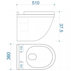 Унитаз подвесной Teymi Vitra Pro T40805