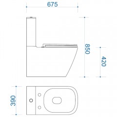 Унитаз Teymi Helmi T40308 безободковый