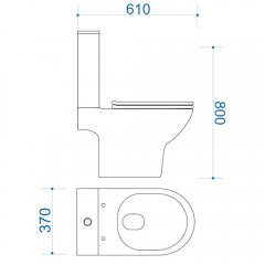 Унитаз Teymi Ritta T40803 безободковый