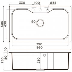 Мойка кухонная Omoikiri Maru 86-SA