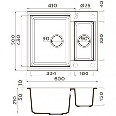 Мойка кухонная Omoikiri Sakaime 60-2-BL