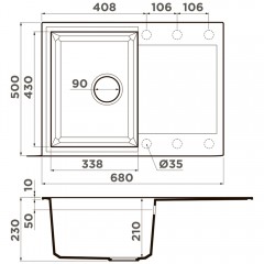 Мойка кухонная Omoikiri Sakaime 68-SA