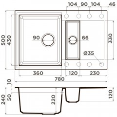 Мойка кухонная Omoikiri Sakaime 78-2-EV
