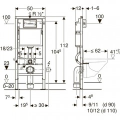 Инсталляция Geberit 458.128.21.1 + унитаз Teymi Lina S T40102 безободковый с сиденьем