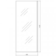 Шторка на ванну Teymi Timo 60x140 T00272