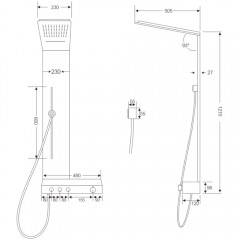 Душевая панель Cerutti Avisio BBr CT9659