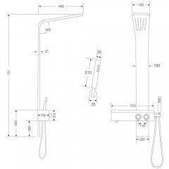 Душевая панель Cerutti Barbaria B CT9657